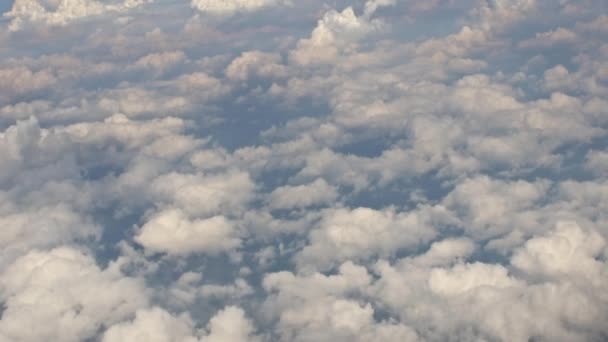 Amazing skyline view from airplane sky above the clouds - Footage, Video