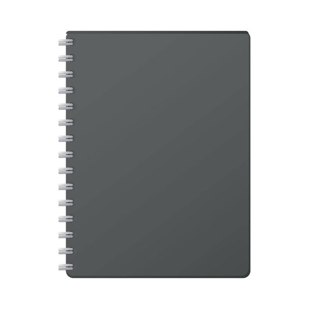 Isolierte graue Notebook-Attrappe im Vektordesign - Vektor, Bild