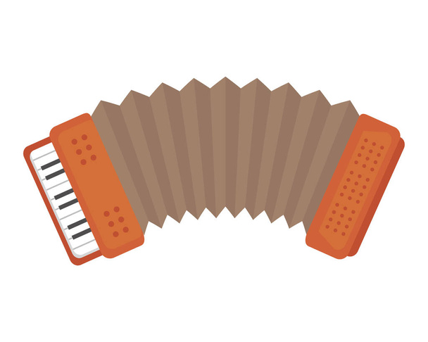 Conception de vecteur d'instrument d'accordéon isolé - Vecteur, image