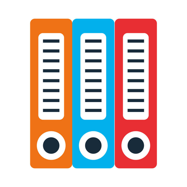 file binders icon, flat style - Vector, Image