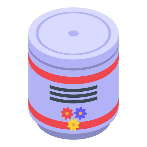 Fertilizer jar icon, isometric style - Вектор,изображение