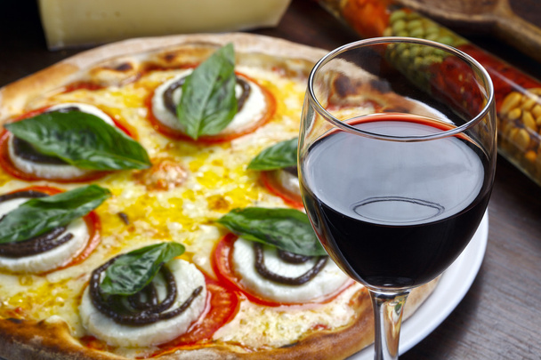 Wood oven baked pizza - Foto, immagini