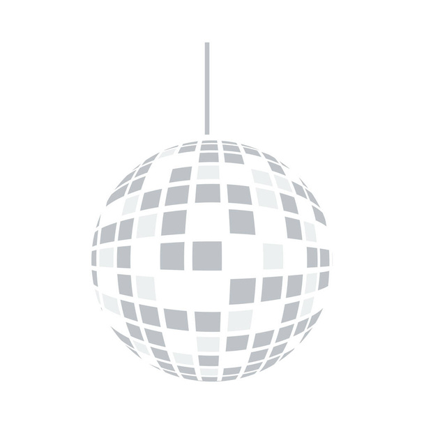 Party Disco Sphere Icon. Diseño de color plano. Ilustración vectorial. - Vector, imagen