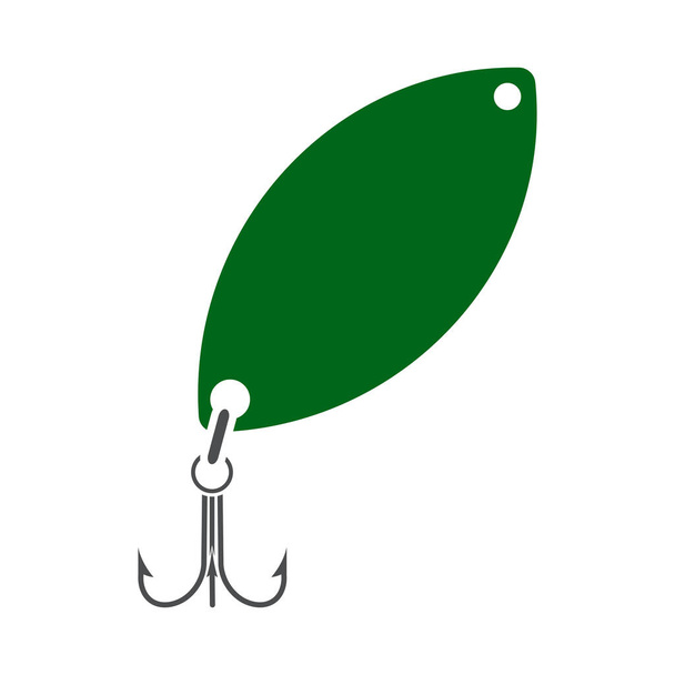 "Icon Of Fishing Spoon". Плоский дизайн цвета. Векторная миграция. - Вектор,изображение