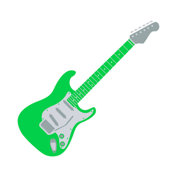 Electric Guitar Icon. Flat Color Design. Vector Illustration. - Vektor, kép