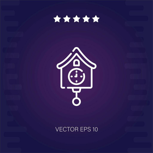 kukačka hodiny vektor ikona moderní ilustrace - Vektor, obrázek