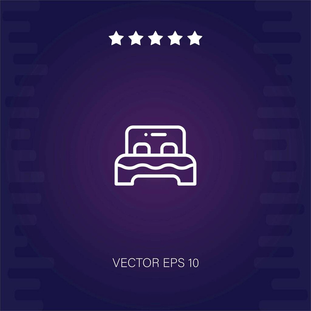 postel vektorová ikona moderní ilustrace - Vektor, obrázek