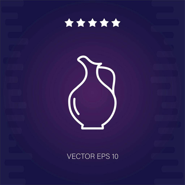 glas kruik vector pictogram moderne illustratie - Vector, afbeelding