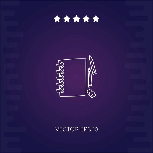 notebook vektor ikon modern illusztráció - Vektor, kép