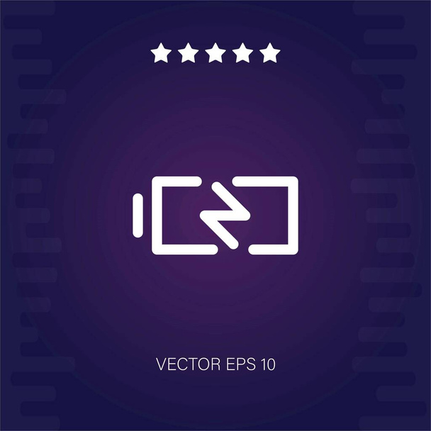 töltő akkumulátor vektor ikon modern illusztráció - Vektor, kép