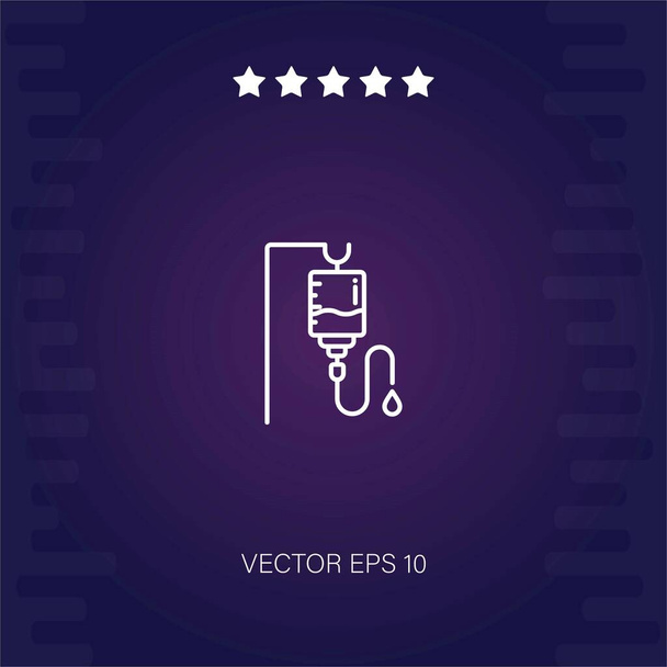 intravenózní solný kapací vektor ikona moderní ilustrace - Vektor, obrázek