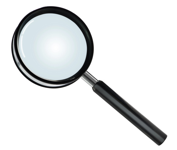 Basic hand lens or magnifying glass, on white - Photo, Image