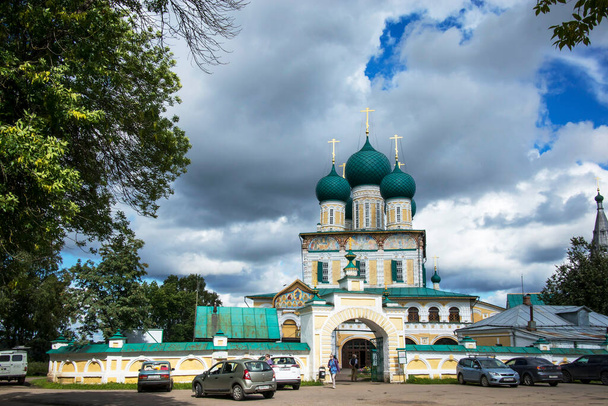Tutayev, Yaroslavl Oblast, Russia - July, 2020: Sacred places of the region. Resurrection Cathedral (Voskresensky cathedral, 18th century). - Photo, Image