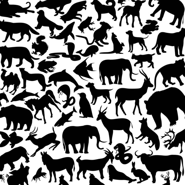 animals background, icons,vector illustration - Vecteur, image