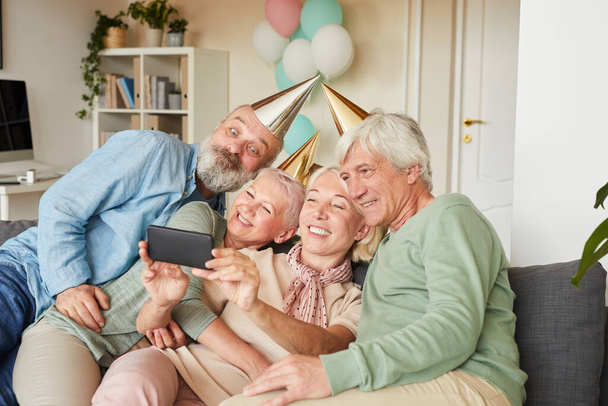 Selfie portrait of senior people - Photo, Image