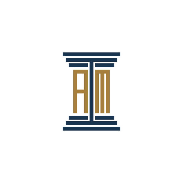 am law pillar logo design vector icon symbol - Vector, Image