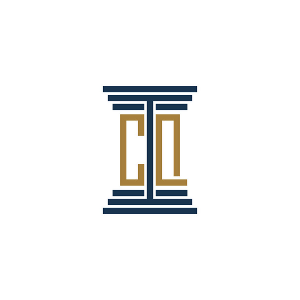 cq legge pilastro logo design vettoriale icona simbolo - Vettoriali, immagini