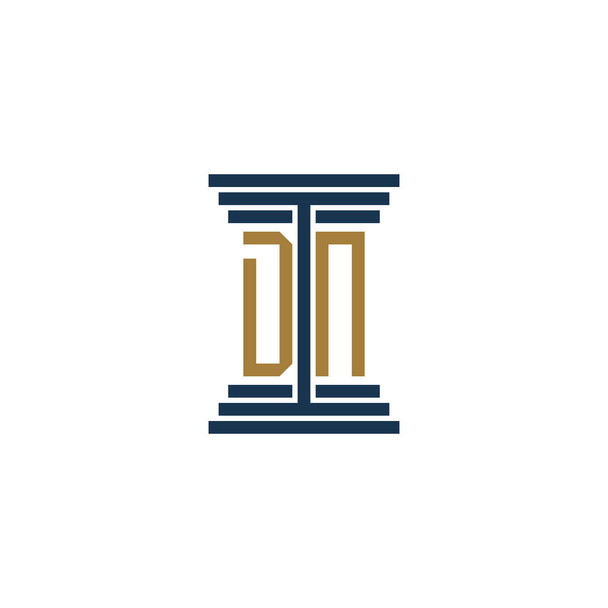 dn law pillar logo design vector icon symbol - Vector, Image