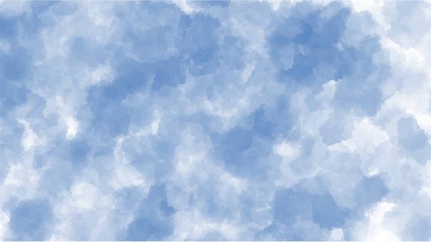 Ręcznie malowane akwarela niebo i chmury, abstrakcyjne tło akwarela, ilustracja wektor - Wektor, obraz