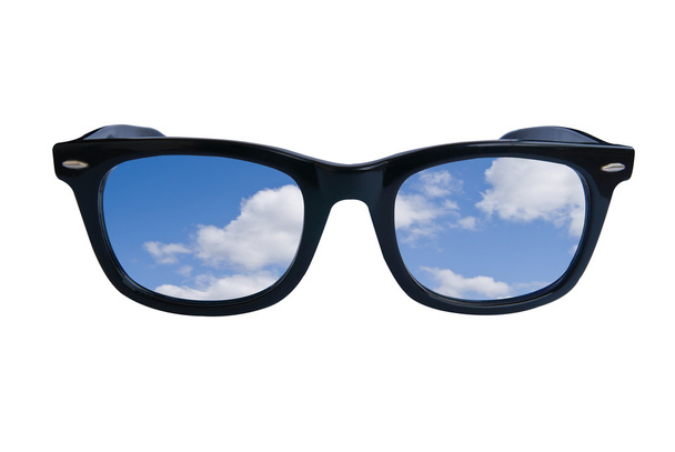 glasses sky - Φωτογραφία, εικόνα