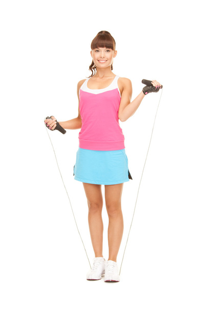 Fitness instructor with jump rope - Foto, Bild