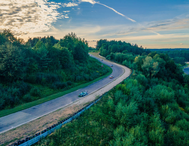 Race on a circuit of Nemunas ring in Kaunas, Lithuania - Photo, Image