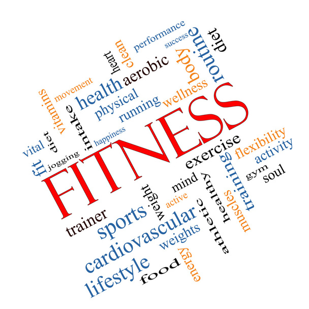 Concept Fitness Word Cloud Angled
 - Photo, image