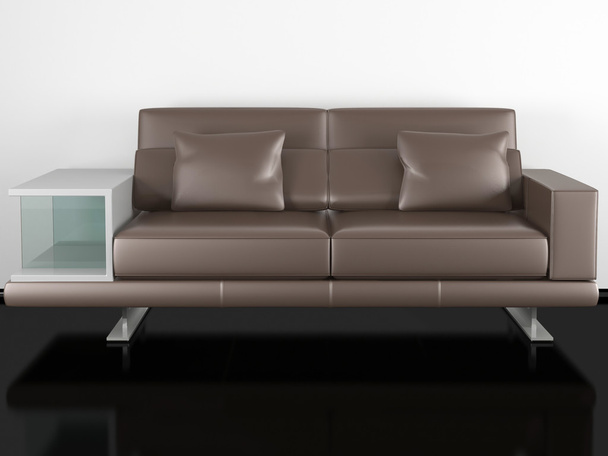 sofá marrom interior
 - Foto, Imagem