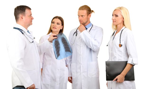 Operatori medici isolati su bianco
 - Foto, immagini