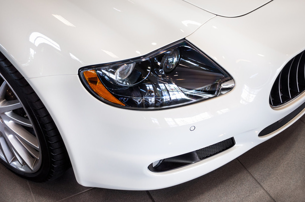 white car headlights - Photo, Image