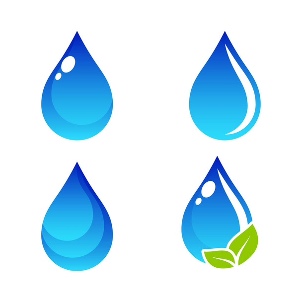 Wassertropfen-Vektor-Symbol gesetzt - Vektor, Bild