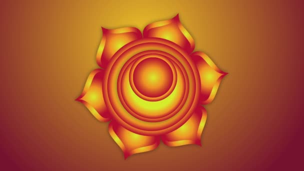 Animación de la rotación del chakra sacro - Imágenes, Vídeo