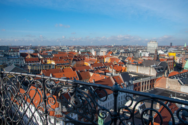 Вигляд Копенгагена згори Круглої вежі. - Фото, зображення