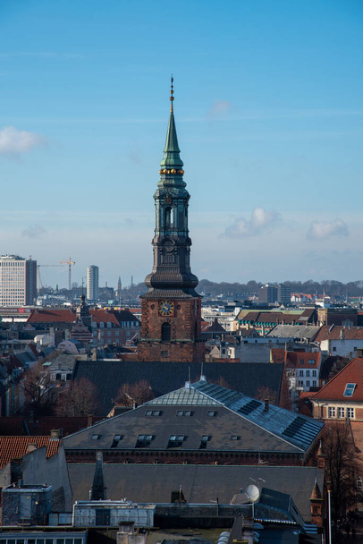 Uitzicht op Kopenhagen vanaf de top van de Ronde Toren - Foto, afbeelding