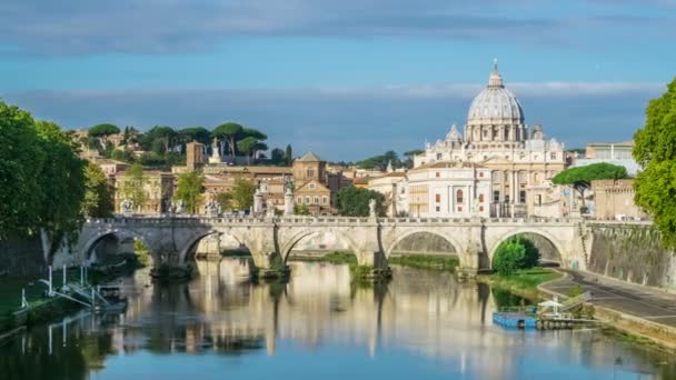 Time lapse of Rome Skyline with St Peter Basilica - Footage, Video