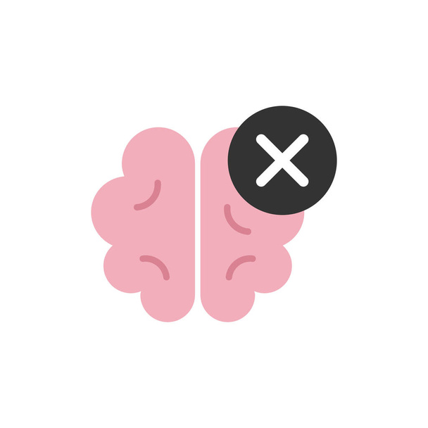 Brain death vector icon, Cerebral palsy icon. - Vector, Image