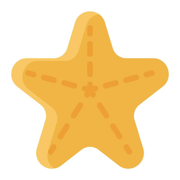 ícone estrelas do mar, férias de verão relacionados ilustração vetorial - Vetor, Imagem