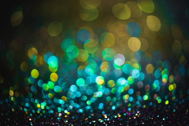 bokeh effect glitter colorful blurred abstract background for birthday, anniversary, wedding, new year eve or Christmas. - Foto, immagini