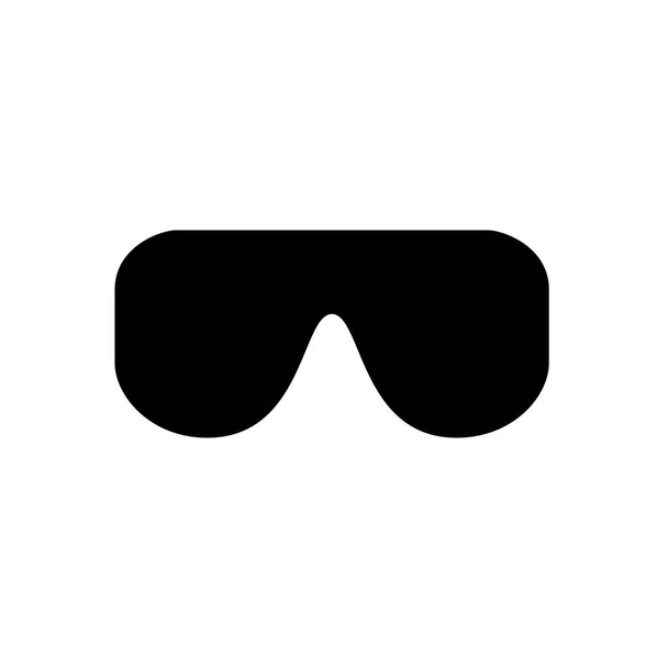 safety glasses doctor symbol flat black line icon, Vector Illustration - Vector, Image