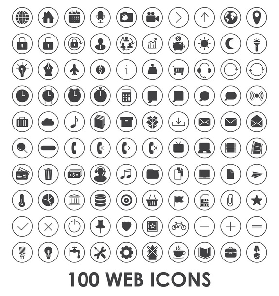 Set icons for business, communication, web - Vektor, obrázek