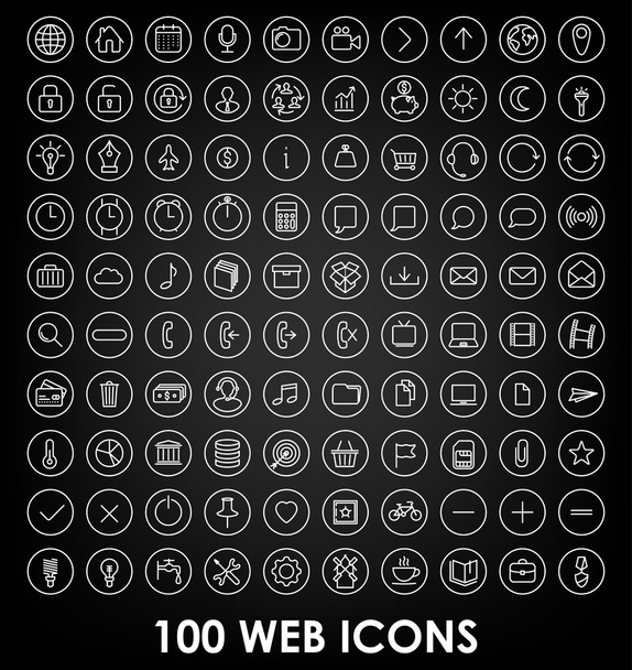 Set icons for business, communication, web - Vektor, obrázek