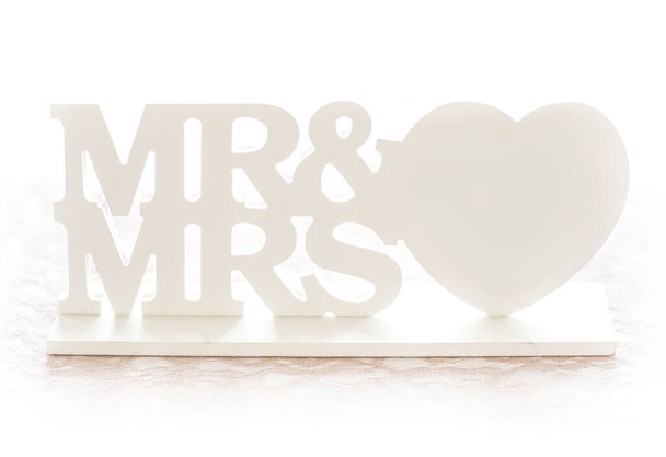 Mr & Mrs decoración de la boda - Foto, Imagen