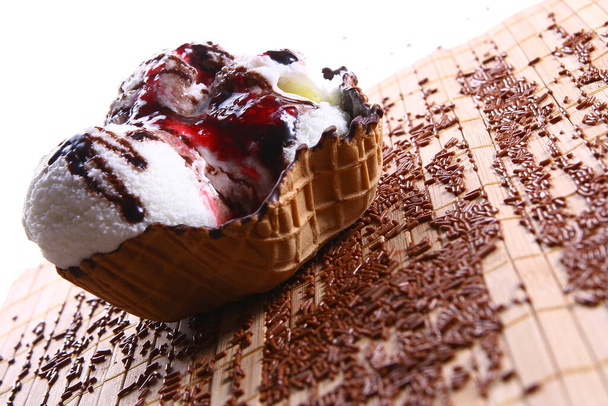 crème glacée vue rapprochée - Photo, image