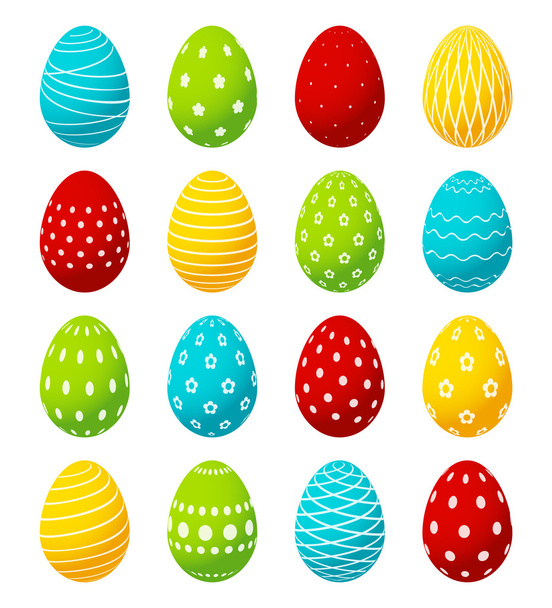 renkli Paskalya yumurtaları - Vektör, Görsel