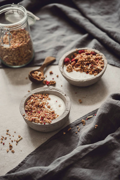 Granola. Delicious breakfast on the table - Photo, Image
