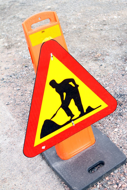 Work on road sign - Photo, Image
