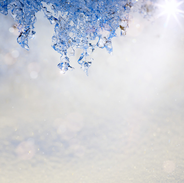 Kunst Frühling Textur Hintergrund in Form von schmelzendem Schnee mit einem - Foto, Bild