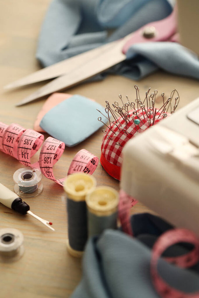 Sewing tools on the tabl - Photo, Image