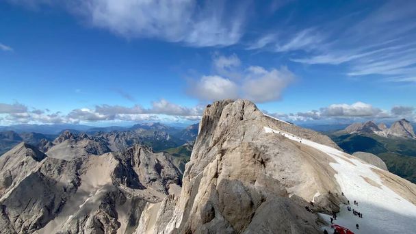 Landscape mountain view from Marmolada, Italian Alps. - Photo, Image