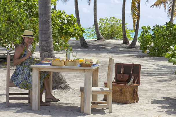 picknick lunch op het eiland - Foto, afbeelding